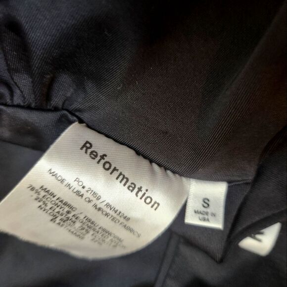 Reformation Citron Square Neck Bikini Top Swimwear Black Size S - Picture 6 of 7